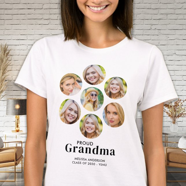 Camiseta Graduação de Colagem de Fotos Personalizada 7 GRAN (Criador carregado)