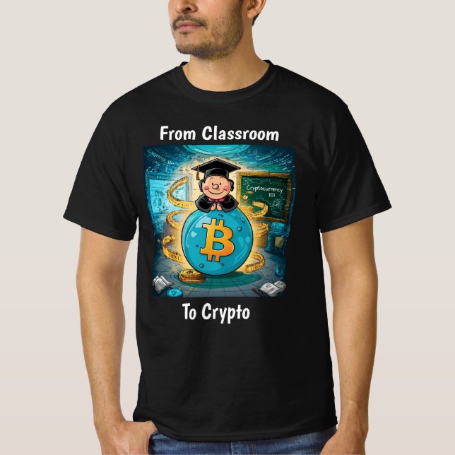 Camiseta Graduação de Criptomoeda Personalizada Preto (Frente)