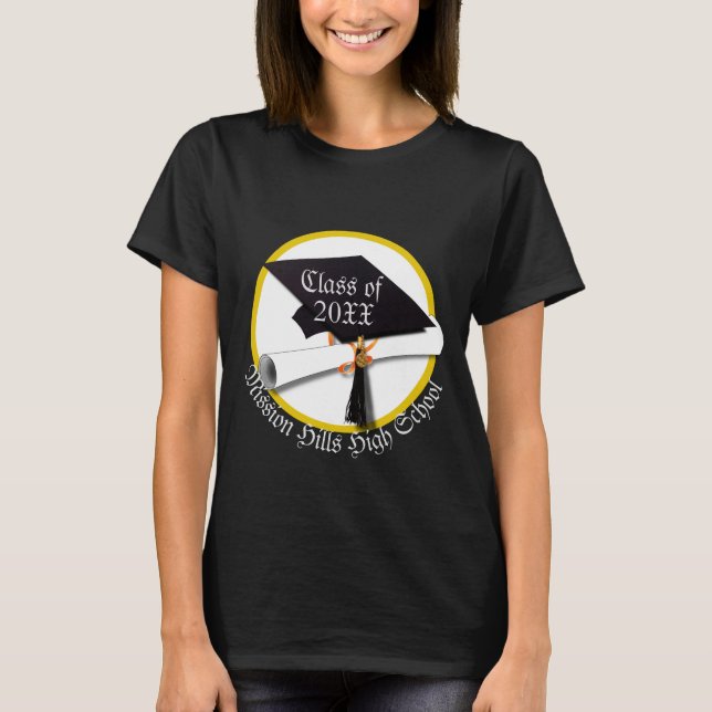 Camiseta Graduação de Diploma de Boné Formando (Frente)