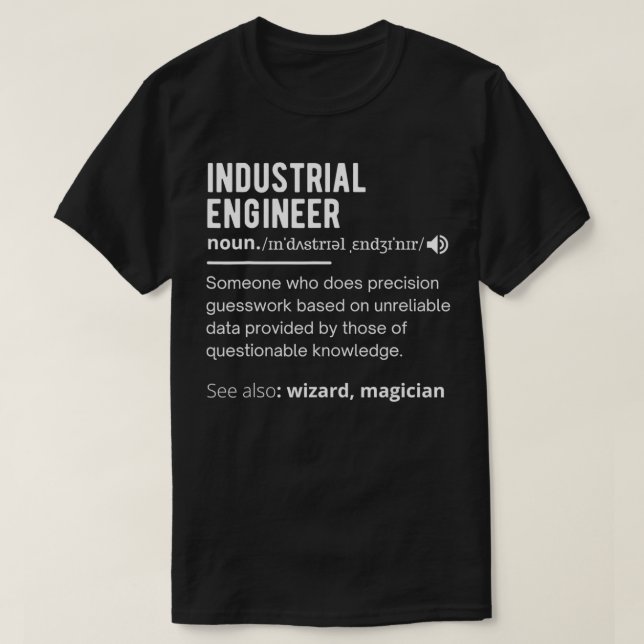 Camiseta Graduação de Engenheiros Industriais para Retenção (Frente do Design)
