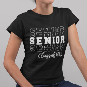 Camiseta Graduação de fontes em negrito com mais velho a qu