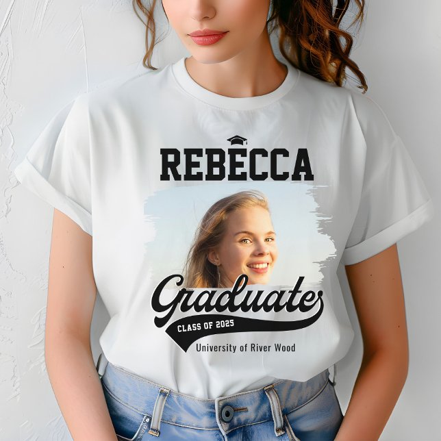 Camiseta Graduação de Fotografias de Formando Universitário (Criador carregado)