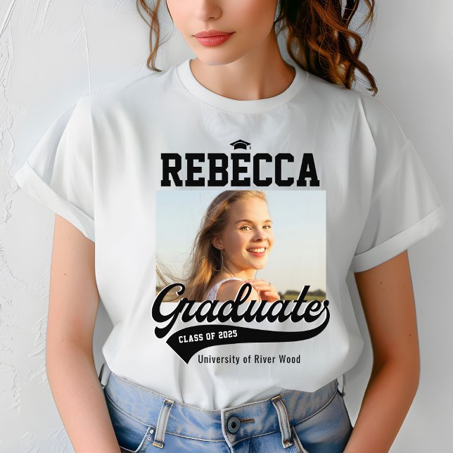 Camiseta Graduação de Fotografias de Formando Universitário (Criador carregado)