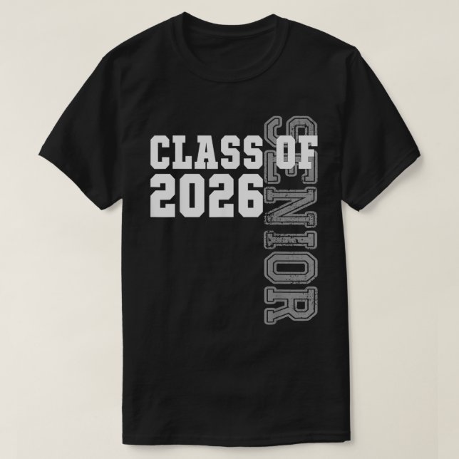 Camiseta Graduação de Mais velho Engraçado Classe de Presen (Frente do Design)