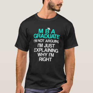 Camiseta Graduação de MBA para Graduação de Graduação