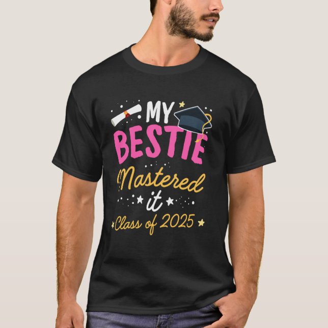 Camiseta Graduação de Mestrado Minha Melhor Amiga Conquisto (Frente)