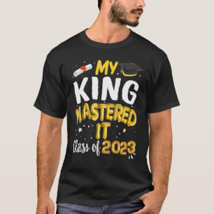 Camiseta Graduação de mestrados Meu rei dominou a turma de