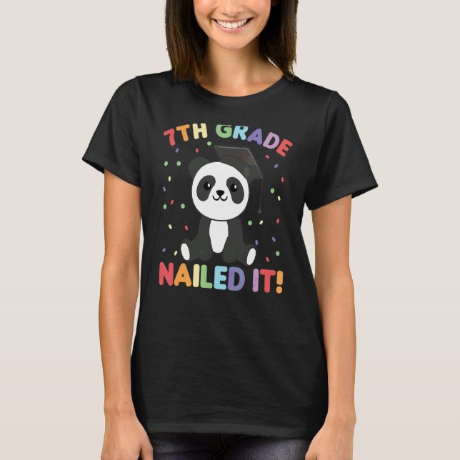 Camiseta Graduação De Panda De Ti, Graduação De 7 De Crianç (Frente)