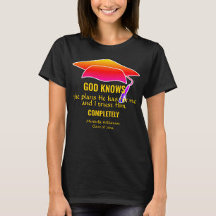 Camiseta GRADUAÇÃO DEUS Cristão CONHECE OS PLANOS