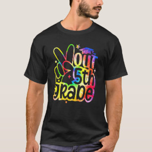 Camiseta Graduação Do 5 Da Peace Out No Dia Passado Da Esco