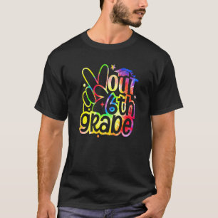 Camiseta Graduação Do 6 Da Peace Out No Dia Passado Da Esco