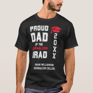 Camiseta Graduação do Dia de os pais do JORNALISMO Formando