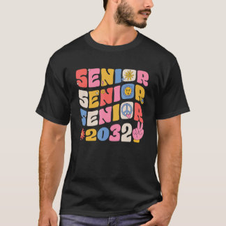 Camiseta Graduação Do Mais velho Groovy 2032 De Volta À Cla