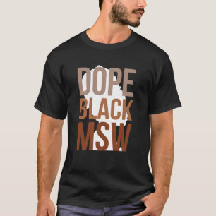 Camiseta Graduação MSW Negra Melanizada Mestre em Serviço S