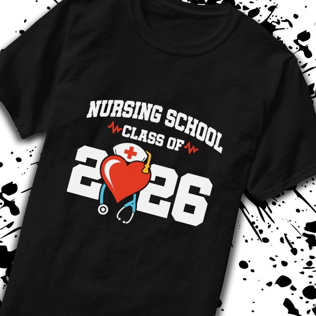 Camiseta Graduação na Escola de Enfermagem Classe RN de 202 (Criador carregado)