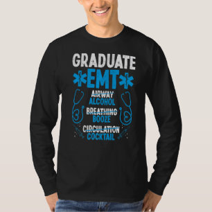 Camiseta Graduação na Escola EMT Estudante paramédico de Hu