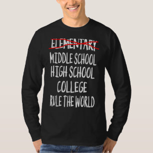 Camiseta Graduação no 6 de Graduação Escolar Elementar