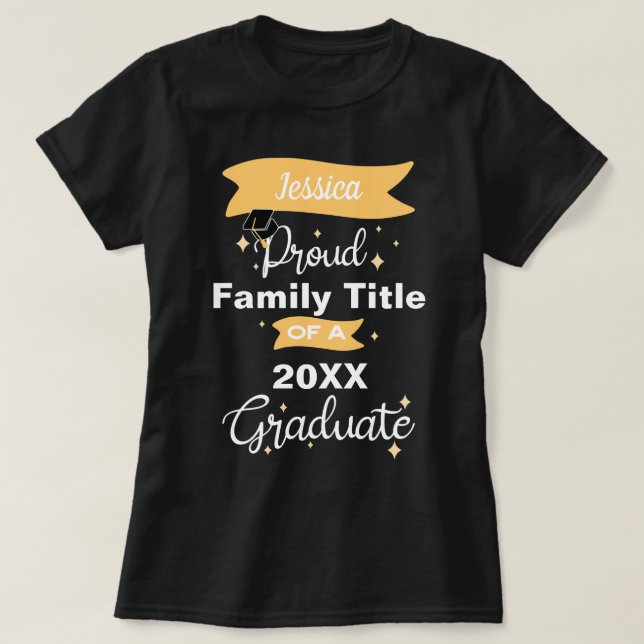 Camiseta graduação personalizada 2023 com o nome Família Or (Frente do Design)