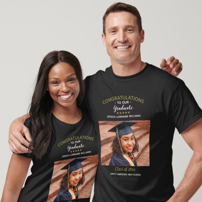 Camiseta Graduação personalizada de fotos do Formando de pa (Criador carregado)