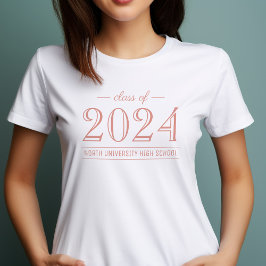 Camiseta Graduação personalizada Dourada do Rosa Elegante 2