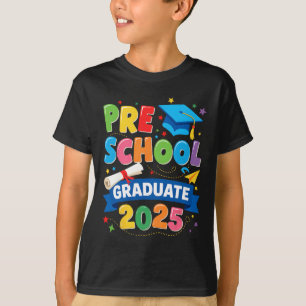 Camiseta Graduação pré-escolar 2025 Crianças pré-k Formando