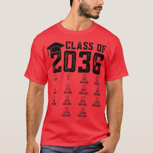 Camiseta Graduação Pré-k Do Jardim Infantil De 2036 Cresce