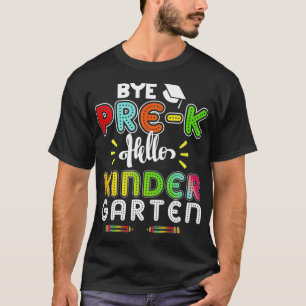 Camiseta Graduação PretoK Olá Jardim de Infância de volta a