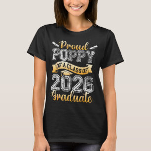 Camiseta Graduada orgulhosa papoula da turma de formandos d