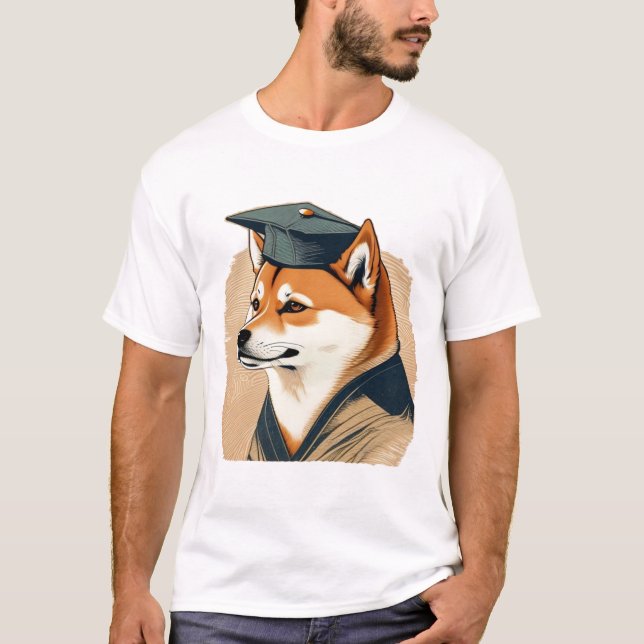 Camiseta graduada Shiba Inu  (Frente)