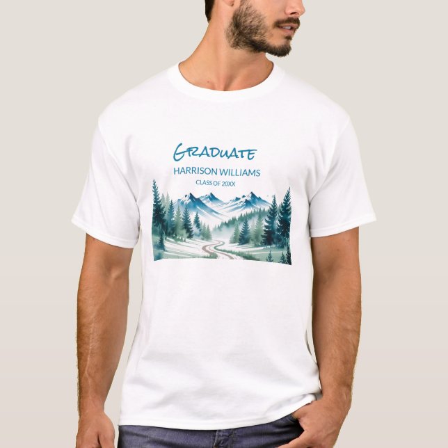 Camiseta Graduado da Montanha de Aventura  (Frente)