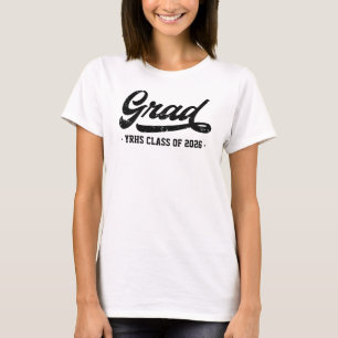 Camiseta Graduado da Turma de 2026, Personalize o Nome da E