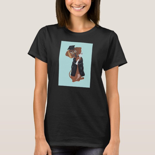 Camiseta Graduado Dachshund (Frente)