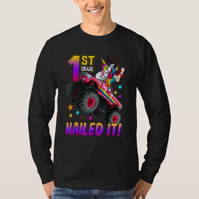 Camiseta Graduado De Caminhão Monstro Da Unicórn - Série 1r (Frente)