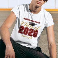 Graduado Personalizado Maroon Gold Turma de 2026