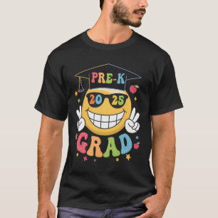 Camiseta Graduado Pré-K Groovy Feliz Graduação Turma De 202