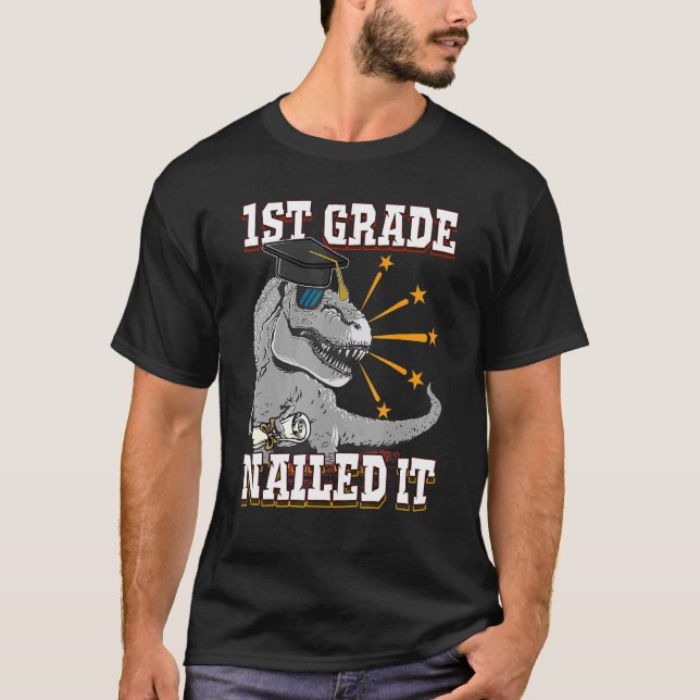 Camiseta Graduado Rex Dinosaur Da Classe 1rua (Frente)
