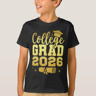 Camiseta Graduado Universitário Turma De 2026 Graduado Grad