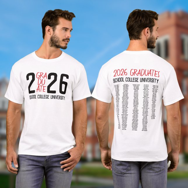 Camiseta Graduate Class of 2026 Graduation Keepsake (Criador carregado)