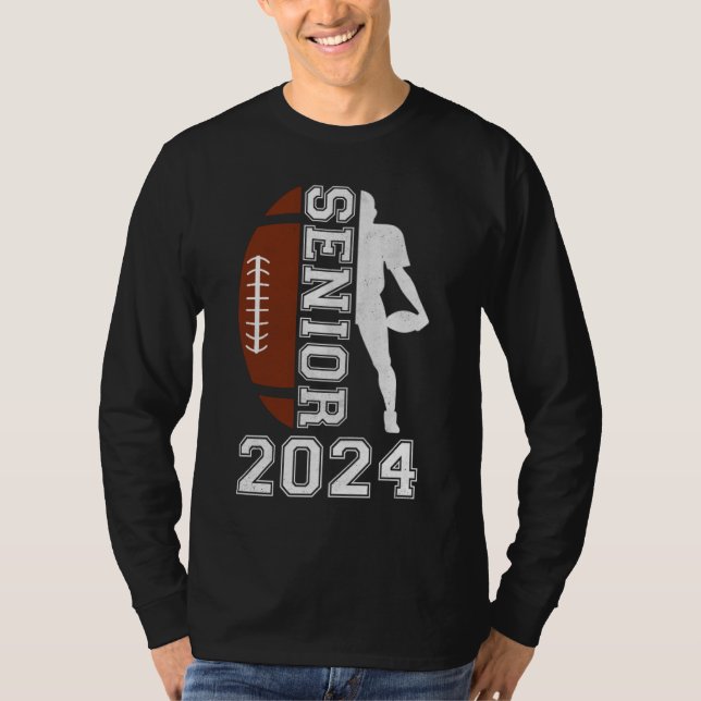 Camiseta Graduate Senior Class 2024 Graduation American Foo (Frente)