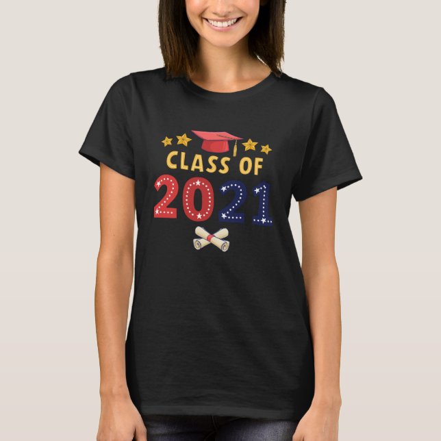 Camiseta Graduation for Her Him 2021 Bachelors Masters Coll (Frente)
