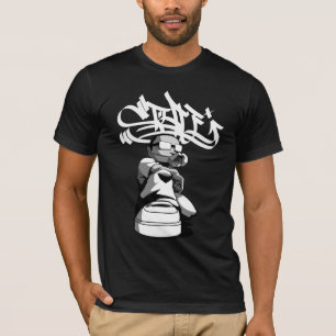 Camiseta Graf artista com texto branco