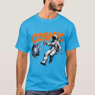 Camiseta Graffiti Cósmico – Arte de Rua de Astronauta com S