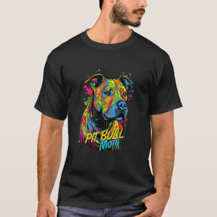 Camiseta Graffiti Engraçado American Pit Bull Terrier Mãe M