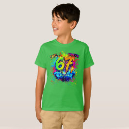 Camiseta Graffiti Six Seven Birthday Party Trend Boy's