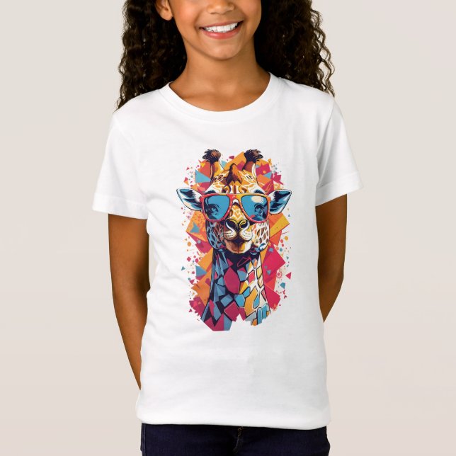 Camiseta Graffiti Style Giraffe Portrait-58567 (Frente)