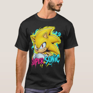 Camiseta Graffiti Super Sônico - Design de Streetwear Neon