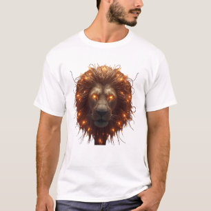 Camiseta Gráfica Abstrata Radiante Vermelha e Dour
