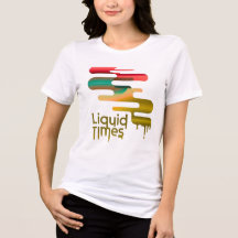 Camiseta Gráfica Abstrata "Tempos Líquidos" Femini