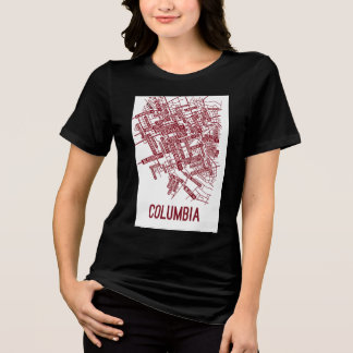 Camiseta Gráfica Abstrata Vermelha e Branca