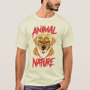 Camiseta Gráfica Agressiva da Natureza Animal